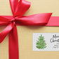 Personalised Christmas Tree Stickers for Cards & Gifts | Custom Holiday Stickers | Festive Labels