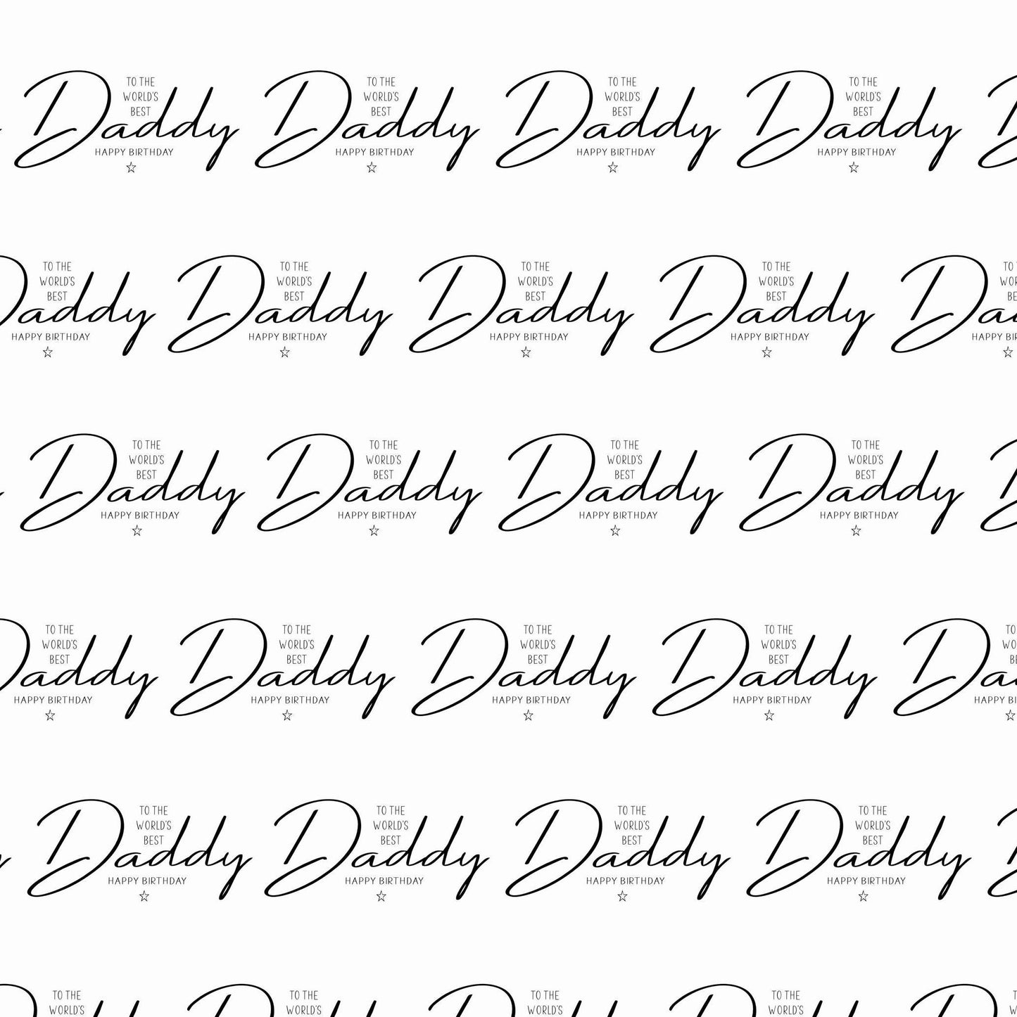 World's Best Daddy Wrapping Paper - Personalised Birthday Gift Wrap