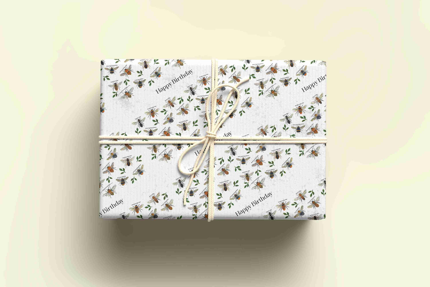 Personalised Bee Birthday Wrapping Paper, Gift Wrap