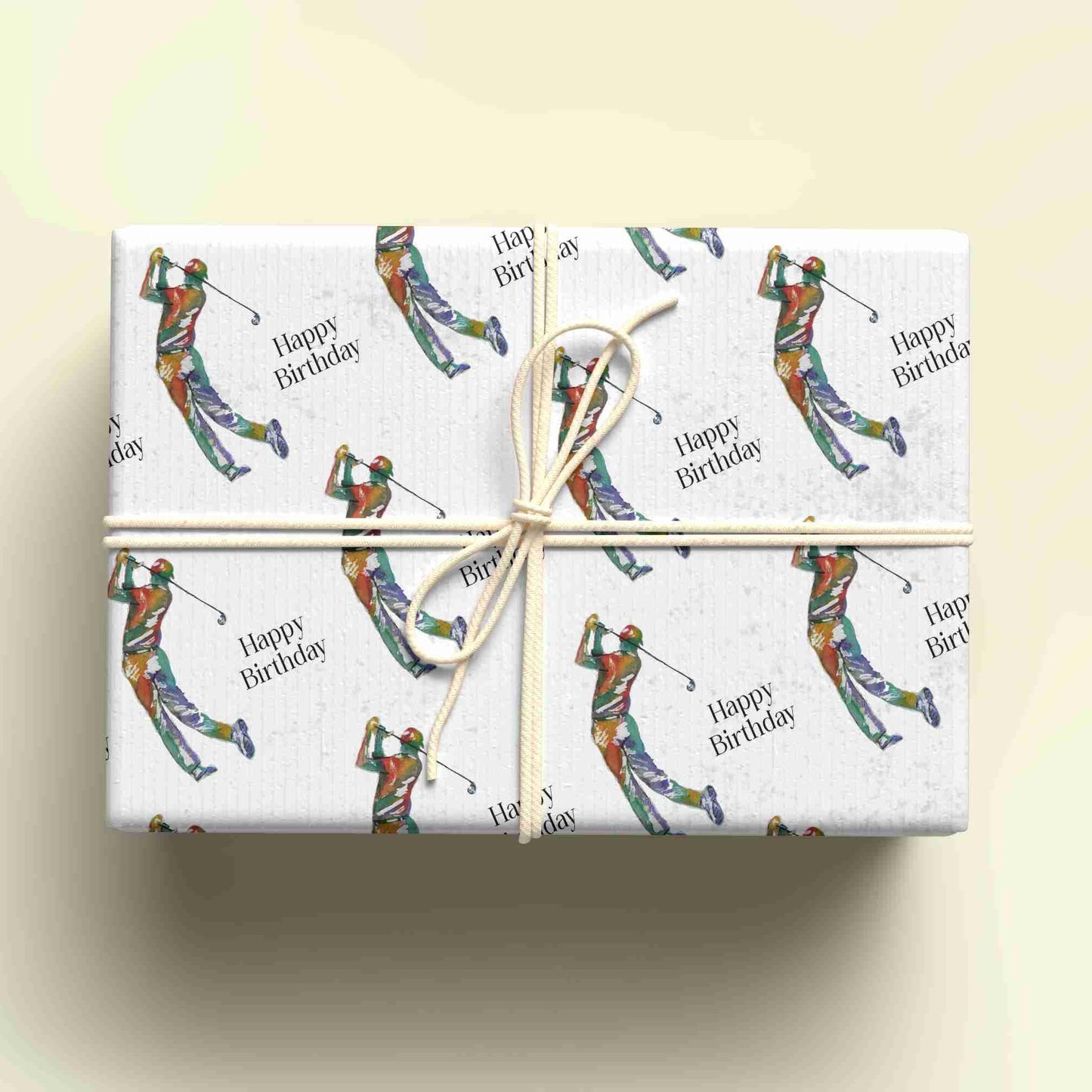 Golf Themed Wrapping Paper, Personalised Gift Wrap