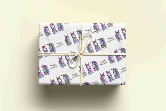 Pony Wrapping Paper, Personalised Gift Wrap,