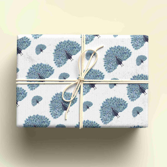 Peacock Wrapping Paper, Personalised Gift Wrap,