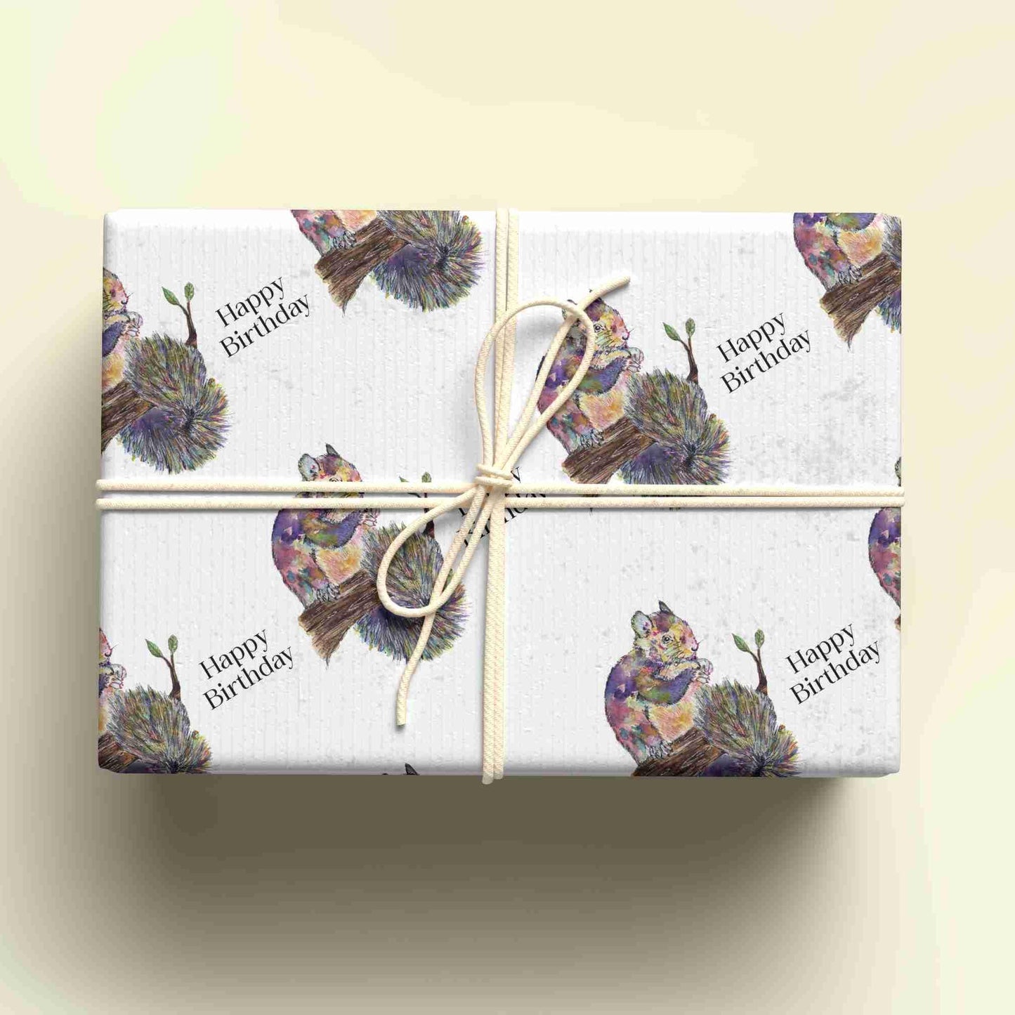 Personalised Squirrel  Wrapping Paper, Personalised Gift Wrap