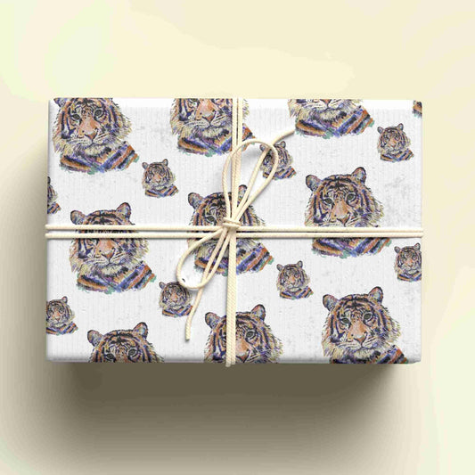 Tiger Wrapping Paper, Personalised Gift Wrap,