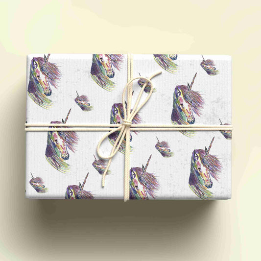 Unicorn Wrapping Paper, Personalised Gift Wrap,