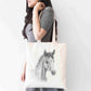 Personalised Foal Tote Bag, Custom Name Shopping Bag,  Eco-Friendly Reusable Bag, School Bag