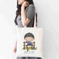 Born to Ride Tote Bag, Riding Themed Shopping Bag,  Eco-Friendly Reusable Bag, School Bag