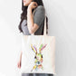 Personalised Hare Tote Bag,  Eco-Friendly Reusable Bag