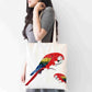 Personalised Parrot Tote Bag, Animal Themed Shopping Bag,  Eco-Friendly Reusable Bag, School Bag