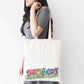 Personalised Rainbow Lamb Tote Bag, Animal Themed Shopping Bag,  Eco-Friendly Reusable Bag, School Bag