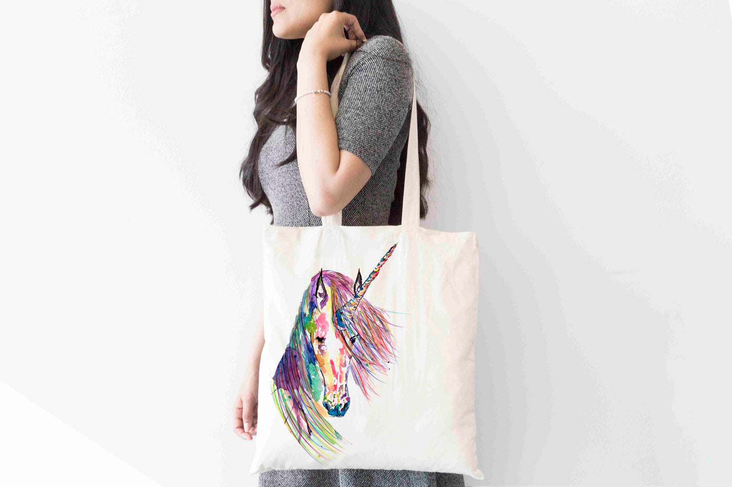 Personalised Unicorn Tote Bag, Animal Themed Shopping Bag,  Eco-Friendly Reusable Bag, School Bag