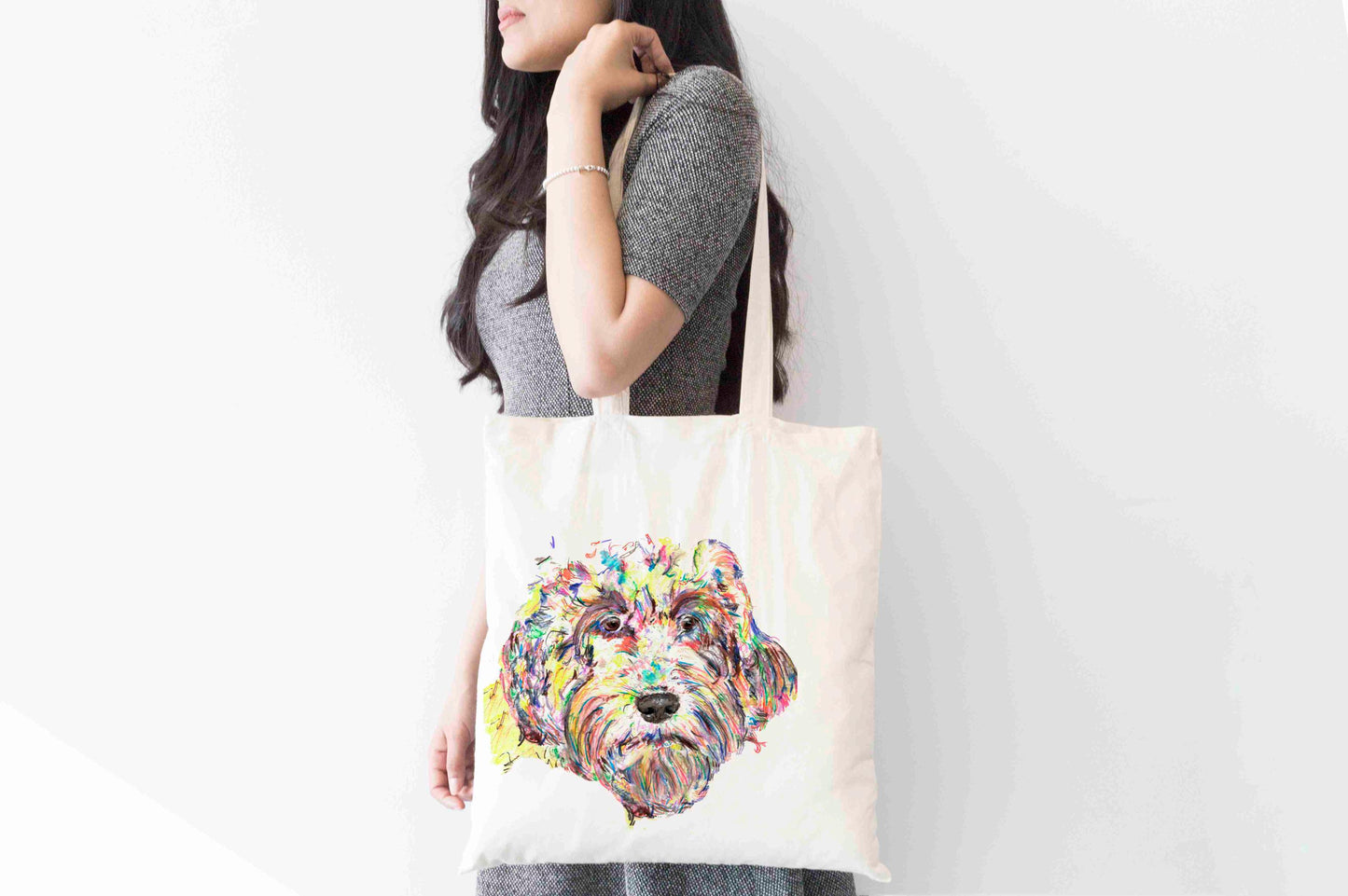 Personalised Cockerpoo Tote Bag, Dog Breed Shopping Bag,  Eco-Friendly Reusable Bag, School Bag