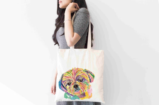 Personalised Tote Bag, Shih tzu Tote Bag, Shih tzu Gift, Reusable Bag