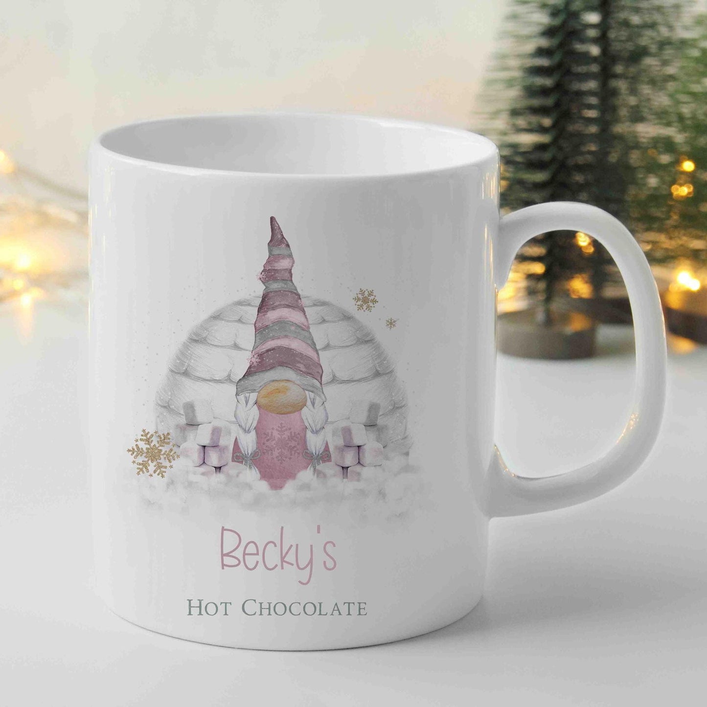 Personalised Christmas Gonk Mug | Custom Name Mug | Festive Hot Chocolate Cup | Christmas Gift for Him & Her | Holiday Drinkware