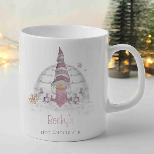 Personalised Christmas Gonk Mug | Custom Name Mug | Festive Hot Chocolate Cup | Christmas Gift for Him & Her | Holiday Drinkware