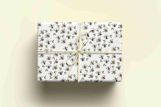 Personalised Bee Birthday Wrapping Paper, Gift Wrap