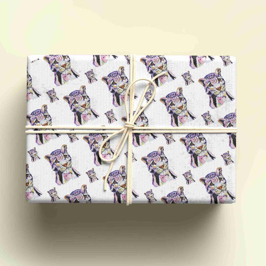 Clouded Leopard Wrapping Paper, Personalised Gift Wrap