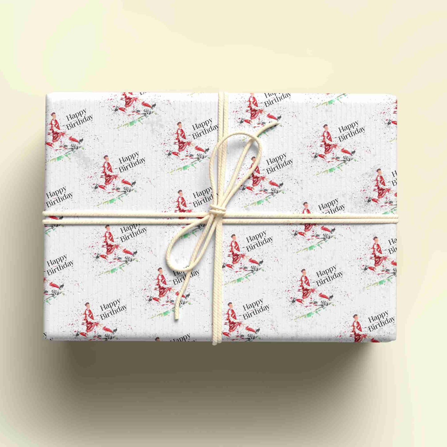 Football Themed Wrapping Paper, Personalised Gift Wrap