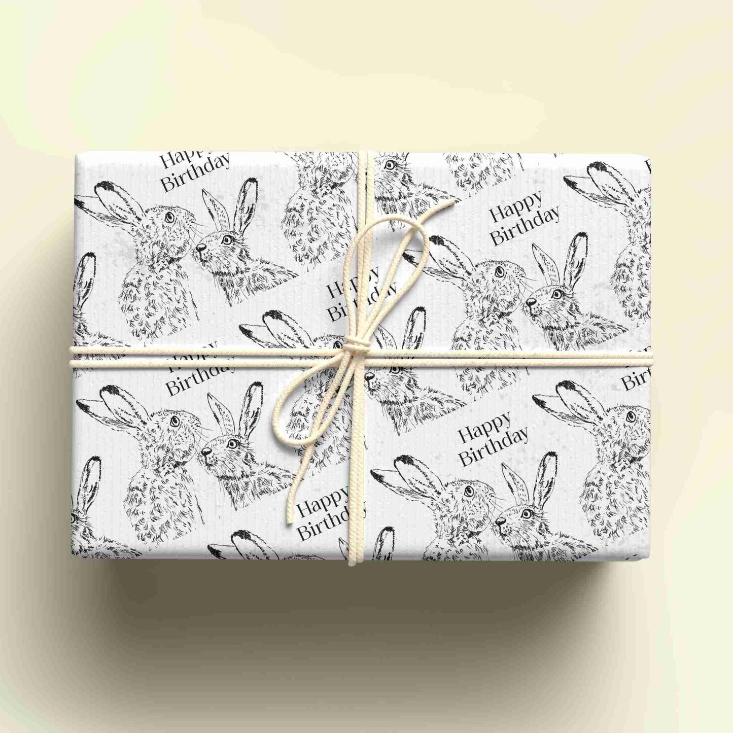 Hare Wrapping Paper, Personalised Gift Wrap.