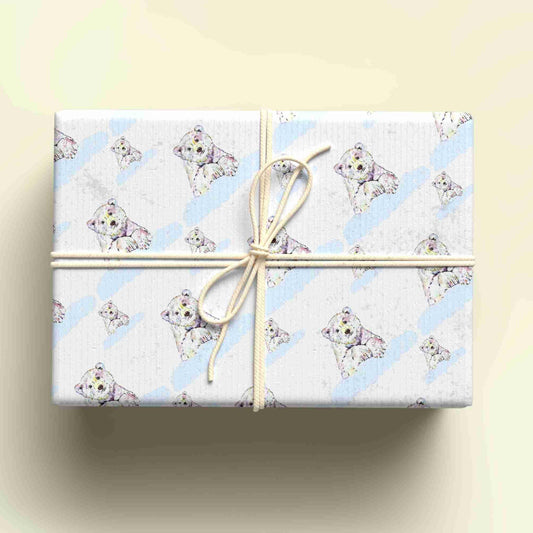 Polar Bear Wrapping Paper, Personalised Gift Wrap