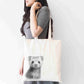 Personalised Ferret Tote Bag, Custom Name Shopping Bag,  Eco-Friendly Reusable Bag, School Bag