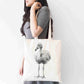 Personalised Flamingo Tote Bag, Custom Name Shopping Bag,  Eco-Friendly Reusable Bag, School Bag