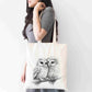 Personalised Owl Tote Bag, Custom Name Shopping Bag,  Eco-Friendly Reusable Bag, School Bag