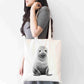 Personalised Seal Tote Bag, Custom Name Shopping Bag,  Eco-Friendly Reusable Bag, School Bag