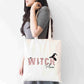 Resting Witch Please Tote Bag, Halloween Themed Shopping Bag,  Eco-Friendly Reusable Bag, School Bag