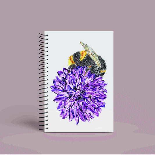 Personalised Custom A5 Bee Themed Notebook | Lined or Plain | Matching Wrapping Paper | 60 Pages | Wire Bound