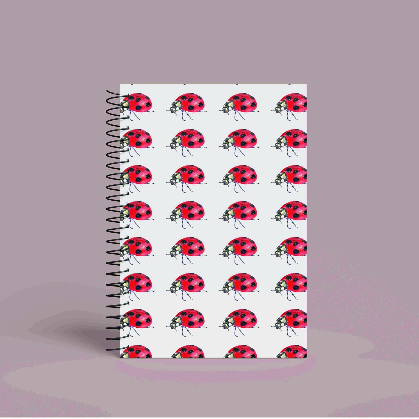 Personalised Custom A5 Ladybird Themed Notebook | Lined or Plain | Matching Wrapping Paper | 60 Pages | Wire Bound | Ladybird Gift