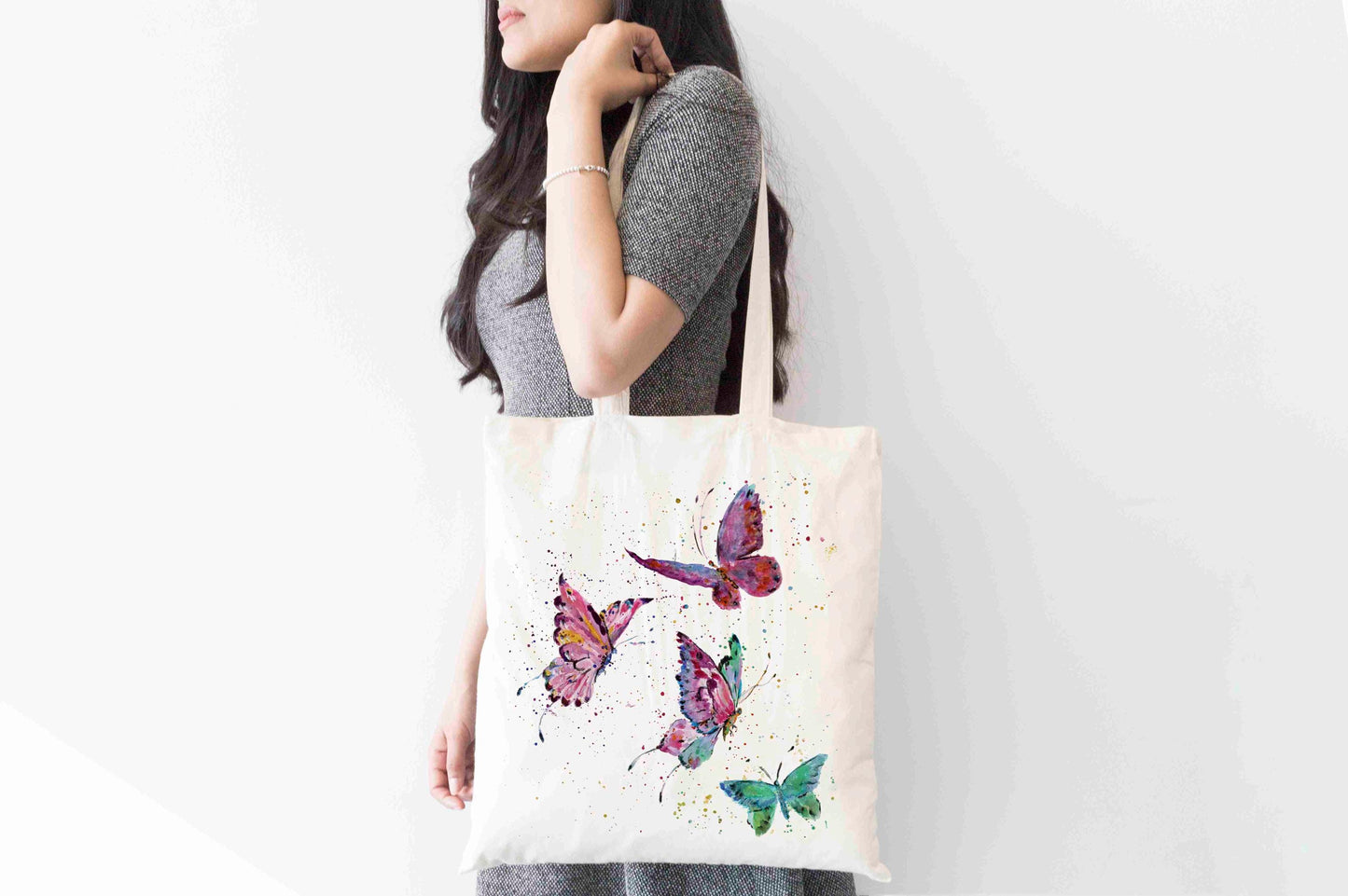 Personalised Tote Bag, Butterfly Tote Bag, Butterfly Gift, Reusable Bag