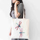 Personalised Dragonfly Tote Bag, Animal Themed Shopping Bag,  Eco-Friendly Reusable Bag, School Bag