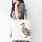 Personalised Duck Tote Bag, Animal Themed Shopping Bag,  Eco-Friendly Reusable Bag, School Bag