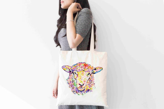 Personalised Sheep - Ewe Tote Bag, Farming Themed Shopping Bag,  Eco-Friendly Reusable Bag, School Bag