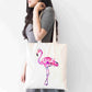 Personalised Flamingo Tote Bag, Animal Themed Shopping Bag,  Eco-Friendly Reusable Bag, School Bag