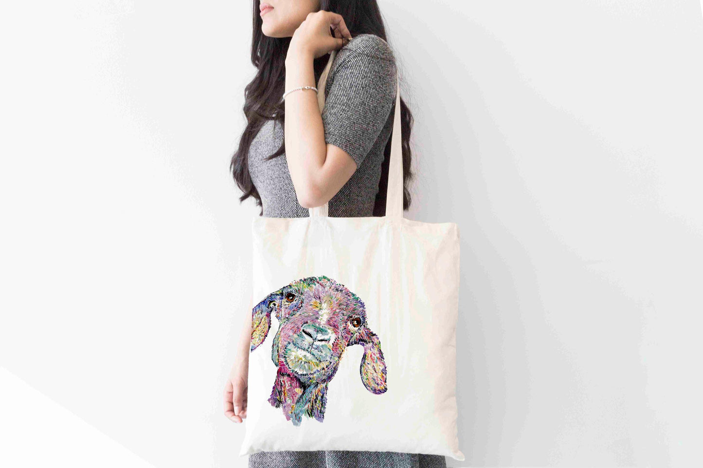 Personalised Tote Bag, Goat Tote Bag, Goat Gift, Reusable Bag