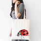 Personalised Tote Bag, Ladybird Tote Bag, Ladybird Gift, Reusable Bag