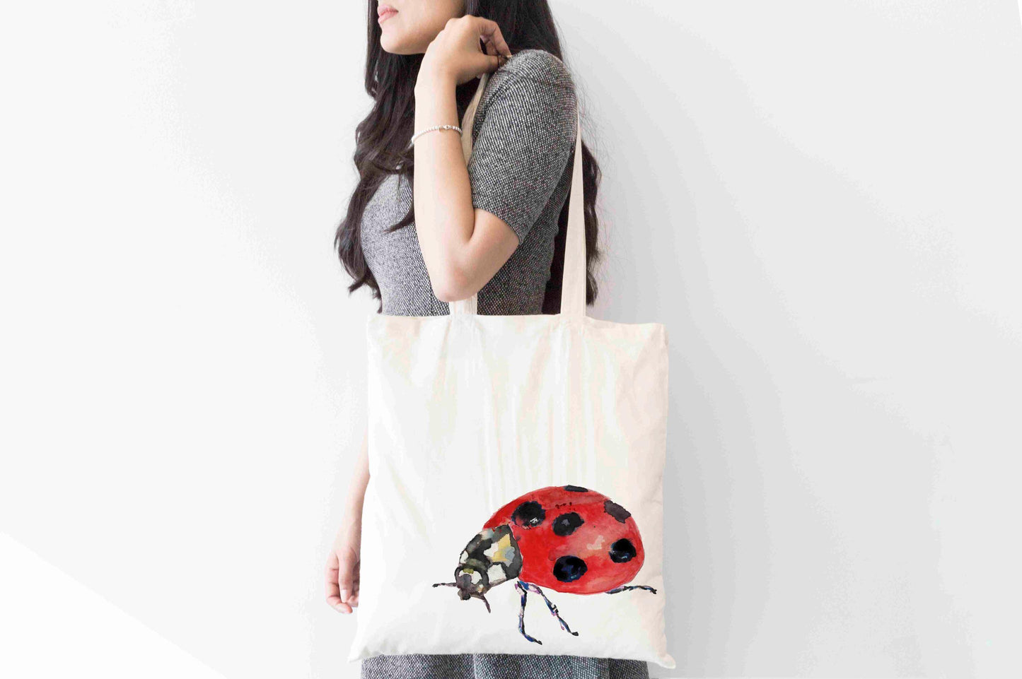 Personalised Tote Bag, Ladybird Tote Bag, Ladybird Gift, Reusable Bag