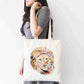 Personalised Lion Tote Bag, Animal Themed Shopping Bag,  Eco-Friendly Reusable Bag, School Bag