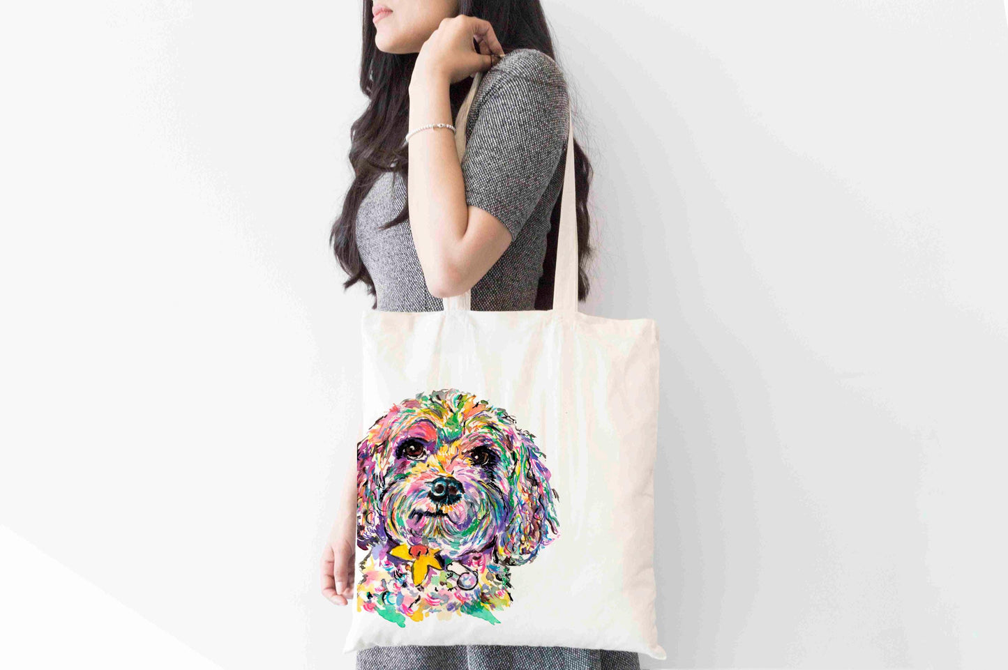 Personalised Tote Bag, Cavapoo Tote Bag, Cavapoo Gift, Reusable Bag