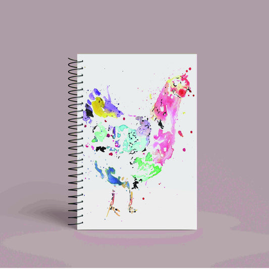 A5 Personalised Hen Notebook | 60 Pages | Lined or Plain Paper | Matching Wrapping Paper Available | Custom Notebook Gift