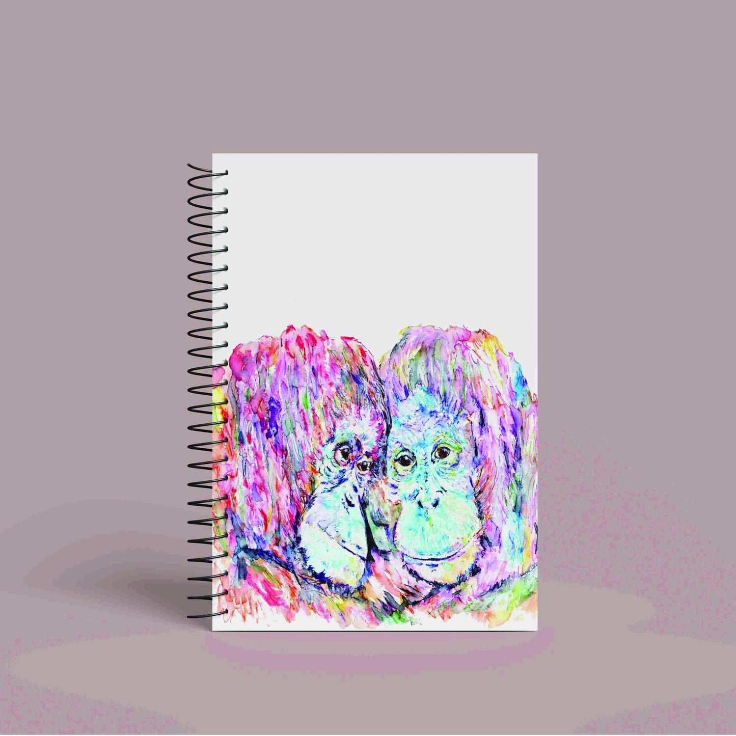 A5 Personalised Orangutan Notebook | 60 Pages | Lined or Plain Paper | Matching Wrapping Paper Available | Custom Notebook Gift