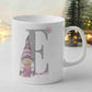 Personalised Christmas Gonk Initial Mug | Custom Name Mug | Festive Hot Chocolate Cup | Christmas Gift for Him & Her | Holiday Drinkware