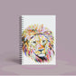 Personalised Custom A5 Lion Themed Notebook | Lined or Plain | Matching Wrapping Paper | 60 Pages | Wire Bound