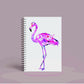 Personalised Custom A5 Flamingo  Themed Notebook | Lined or Plain | Matching Wrapping Paper | 60 Pages | Wire Bound