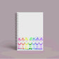 Personalised Custom A5 Rainbow Gonk Themed Notebook | Lined or Plain | Matching Wrapping Paper | 60 Pages | Wire Bound