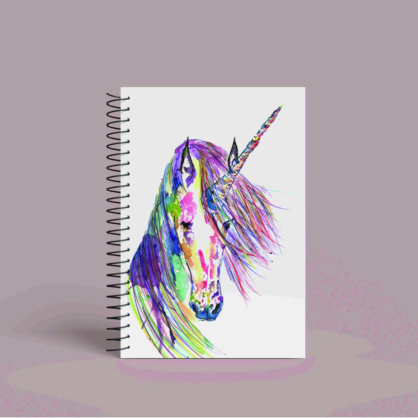 Personalised Custom A5 Unicorn Themed Notebook | Lined or Plain | Matching Wrapping Paper | 60 Pages | Wire Bound