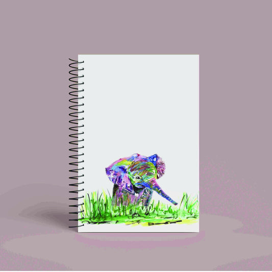 A5 Personalised Elephant Notebook | 60 Pages | Lined or Plain Paper | Matching Wrapping Paper Available | Custom Notebook Gift