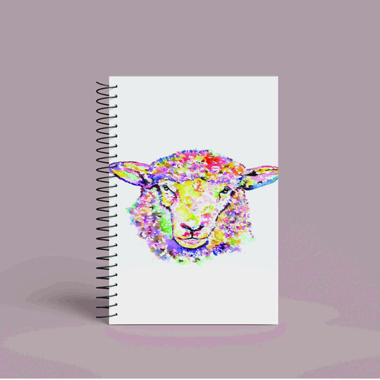 A5 Personalised Ewe Sheep Notebook | 60 Pages | Lined or Plain Paper | Matching Wrapping Paper Available | Custom Notebook Gift